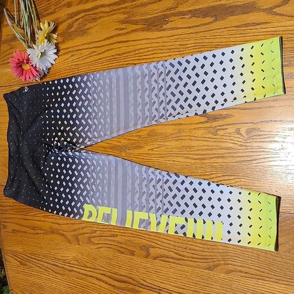 Justice Athletic BELIEVE Pants -Girl's 14 - Picture 4 of 9